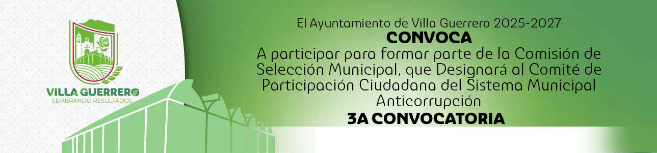 Banner que dice Tercera Convocatoria Anticorrupción